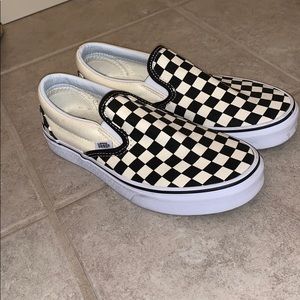 black and white checkered vans